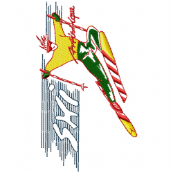 Ski Embroidery Design 12 Ski Embroidery Design 12